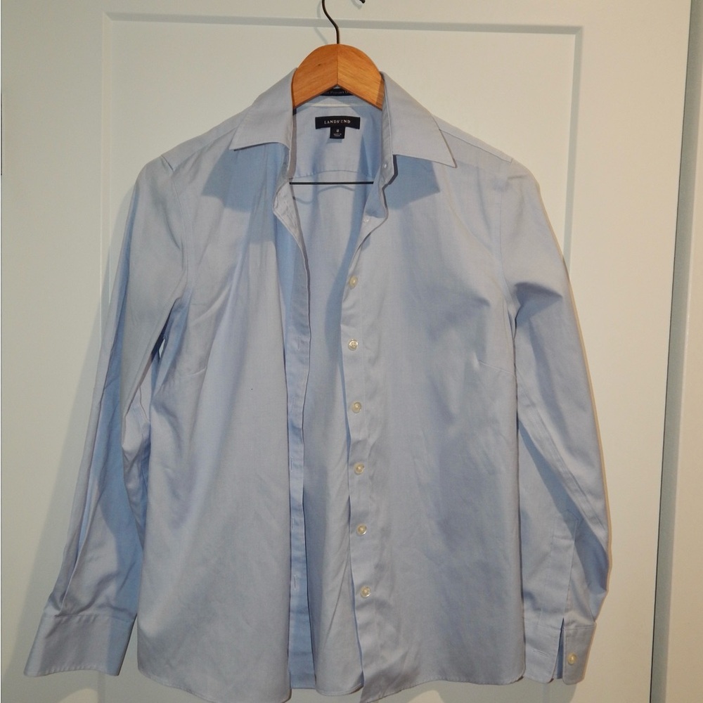 Light Blue Women’s Dress Shirt - Classic Cotton Button-Down